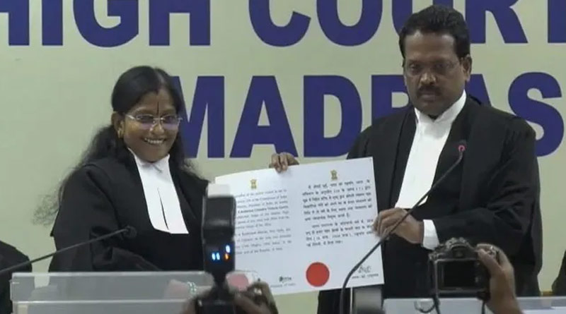Lawyer Victoria Gowri sworn in as judge of the Madras High Court। Sangbad Pratidin