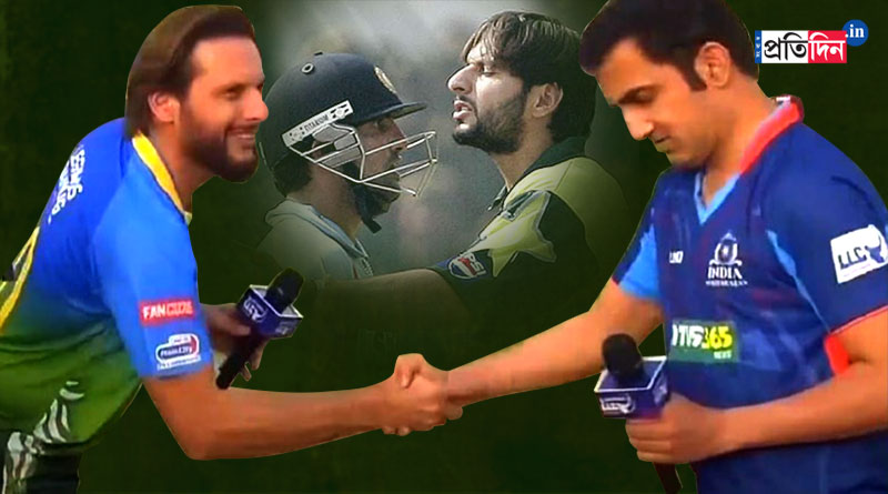 Shahid Afridi checked on Gambhir after the latter was hit on helmet। Sangbad Pratidin