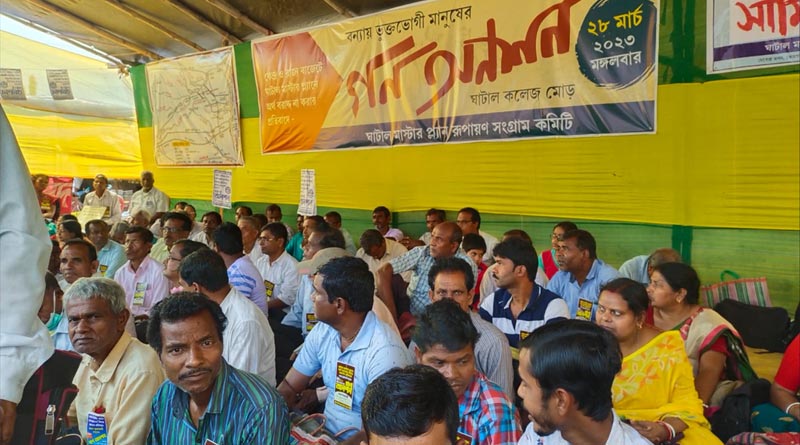 Local people started hunger strike to implement Ghatal Master Plan | Sangbad Pratidin