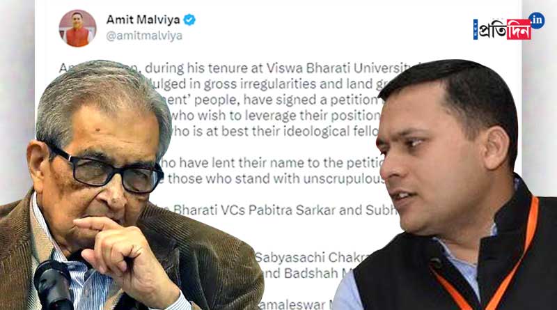 BJP leader Amit Malviya attacks intellectuals with strong language for supporting Amrtya Sen | Sangbad Pratidin