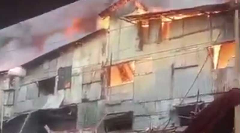 Labours set fire into the factory after not getting dues at Gazipur, near Dhaka | Sangbad Pratidin