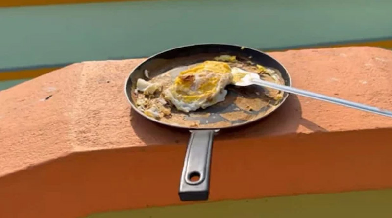 A Man Uses Scorching Sun To Cook Egg In West Bengal | Sangbad Pratidin