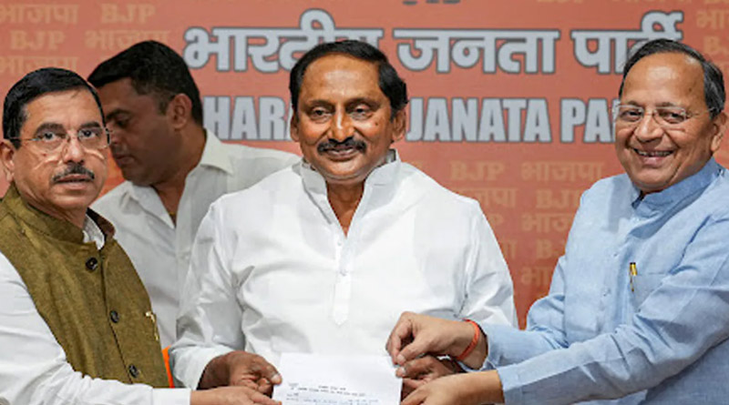 Andhra Pradesh Chief Minister Kiran Kumar Reddy joined the BJP on Friday | Sangbad Pratidin