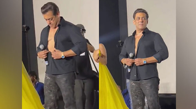 Salman Khan flaunts his six-pack abs at 'Kisi Ka Bhai Kisi Ki Jaan' trailer launch| Sangbad Pratidin