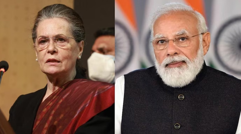 Prime Minister Narendra Modi and Congress leader Sonia Gandhi had a brief conversation in Lok Sabha | Sangbad Pratidin