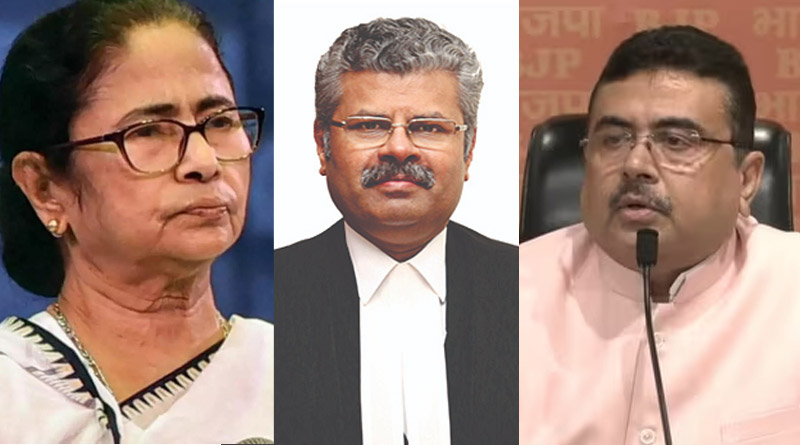 No words exchanged as Mamata Banerjee faces Suvendu Adhikari at Calcutta High Court for swearing-in ceremony of chief justice | Sangbad Pratidin