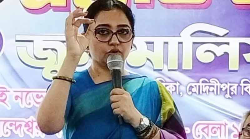 TMC MLA June Malia faces Kurmi protest heat । Sangbad Pratid