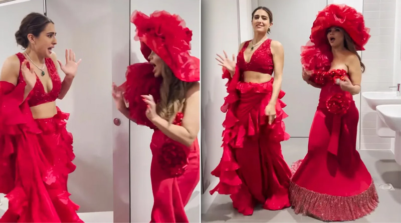 Sara Ali Khan and Rakhi Sawant toilet fight goes viral| Sangbad Pratidin
