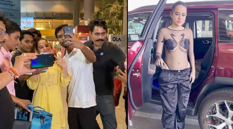 Urfi Javed tells her fan 'paise nikalo', watch viral video । Sangbad Pratidin