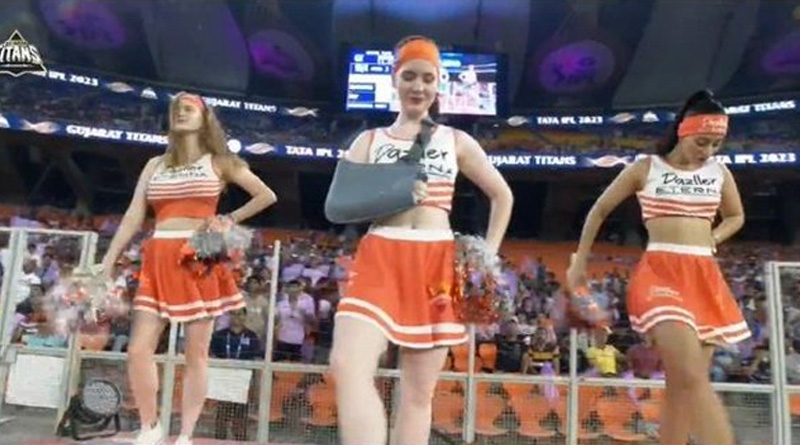 Cheerleader danced with injured arm, Netizen slams BCCI and Sunrisers Hyderabad | Sangbad Pratidin