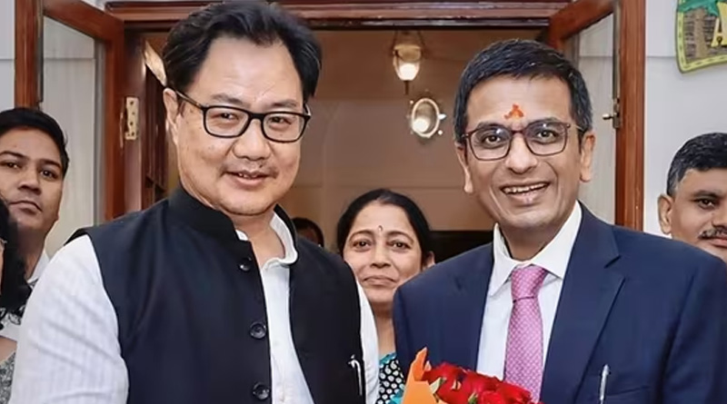 Outgoing law minister Kiren Rijiju thanks CJI DY Chandrachud | Sangbad Pratidin