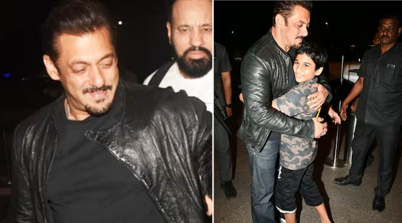 Salman Khan hugs fan boy amid tight security, watch | Sangbad Pratidin