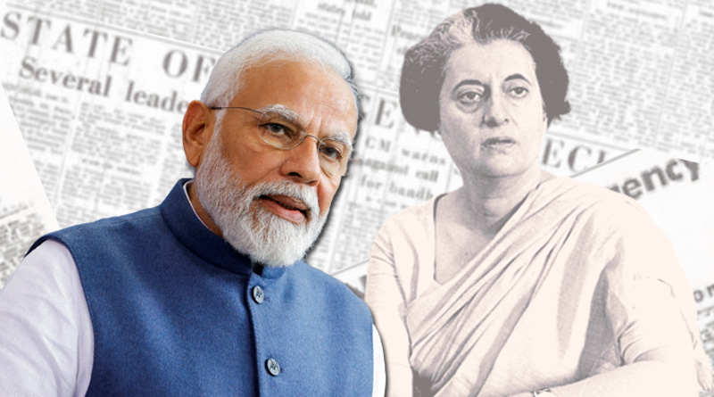 On 48 years of Emergency Narendra Modi Amit Shah targets Congress | Sangbad Pratidin