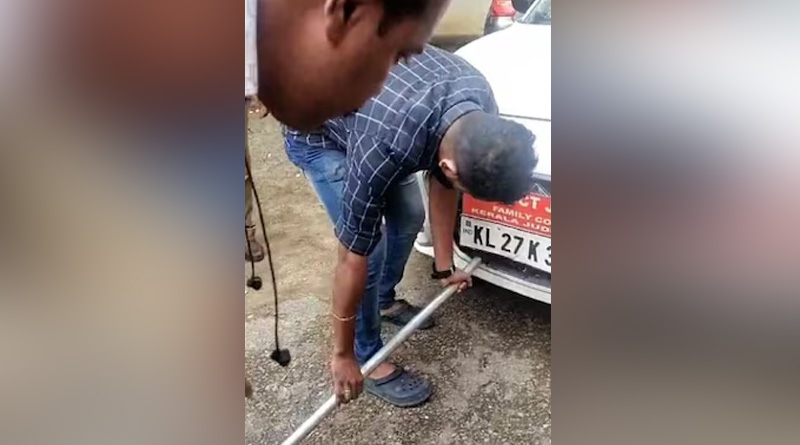 Unhappy with divorce proceedings, Kerala man vandalises judge’s car। Sangbad Pratidin