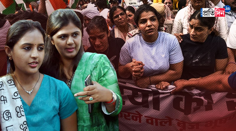 BJP leaders of Maharashtra Pritam and Pankaja Munde extended their support for Wrestlers । Sangbad Pratidin