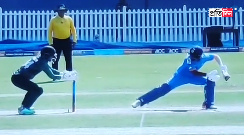 Indian batsman Nikin Jose recalled after third-umpire announces wrong decision during ACC Emerging Teams Asia Cup 2023 semifinal । Sangbad Pratidin