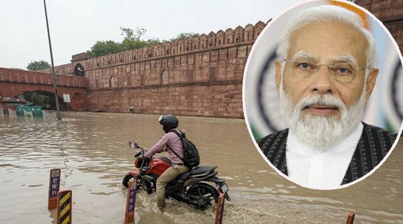 PM Modi called Union Home Minister Amit Shah from France and enquired about the flood-like situation in parts of Delhi | Sangbad Pratidin