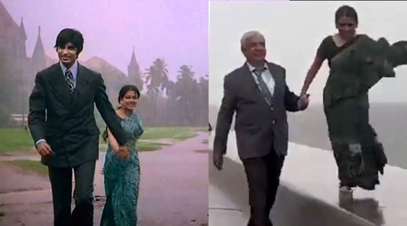 Viral video: Couple recreates Rimjhim Gire Saawan in Mumbai rain | Sangbad Pratidin