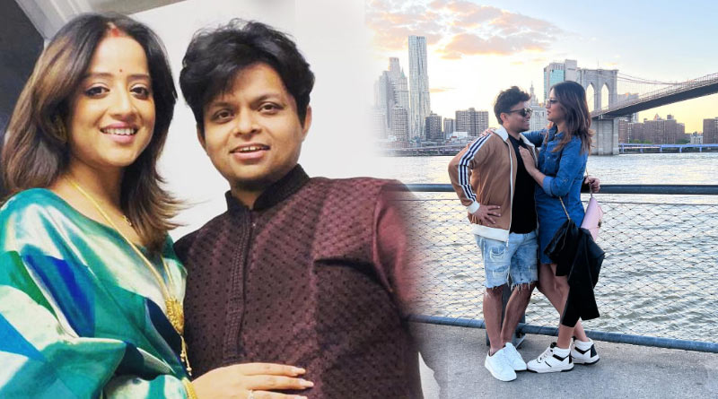 Roosha Chatterjee in romantic mood with Hubby Anuran Roychowdhury | Sangbad Pratidin