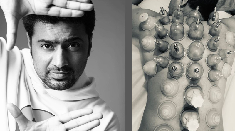 Tollywood star Dev getting prepared for Pradhan, shares cup therapy photo | Sangbad Pratidin