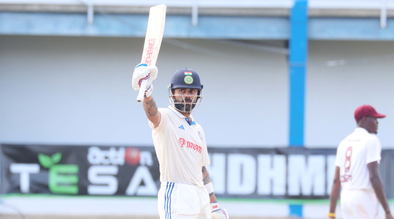 Virat Kohli eyes century as India dominates over West Indies | Sangbad Pratidin
