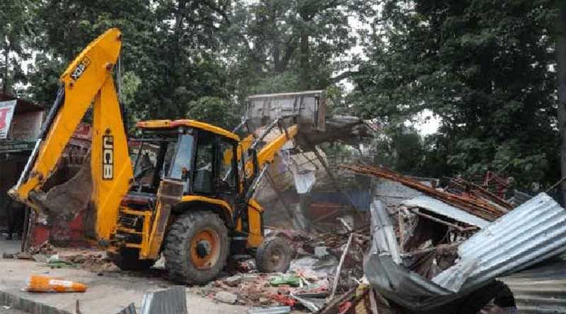After Haryana Violence, Bulldozer Action Takes Down 250 Shanties | Sangbad Pratidin