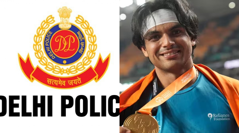 Delhi Police's latest road safety advisory gets a thumbs up after Neeraj Chopra creates history। Sangbad Pratidin