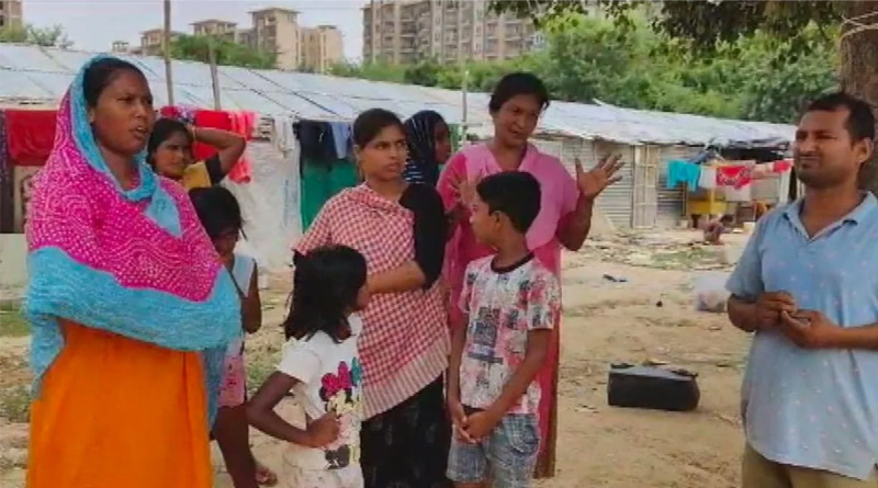 You Have 2 Days, Now threatening Posters In Gurugram Slum | Sangbad Pratidin