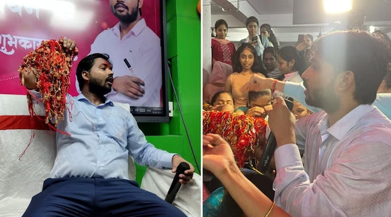 Popular online tutor Khan Sir claims world record after 7,000 students tie him rakhi | Sangbad Pratidin