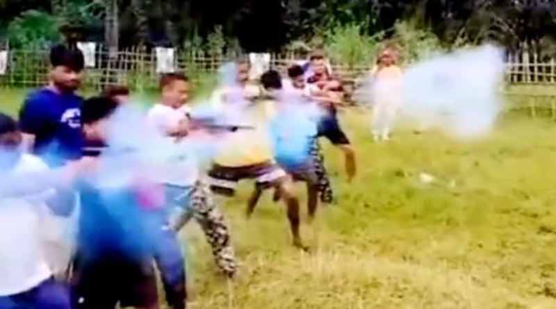 A video of arms training camp to fight Love Jihad in Assam goes viral, police take action on it। Sangbad Pratidin