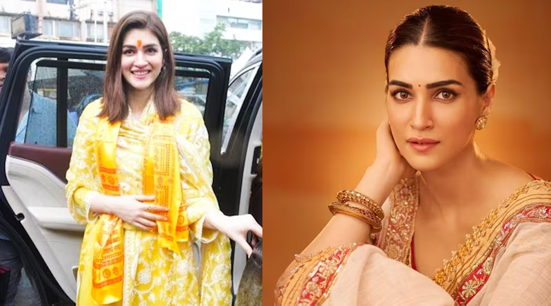Kriti Sanon visits Siddhivinayak Temple with family After National Award win | Sangbad Pratidin