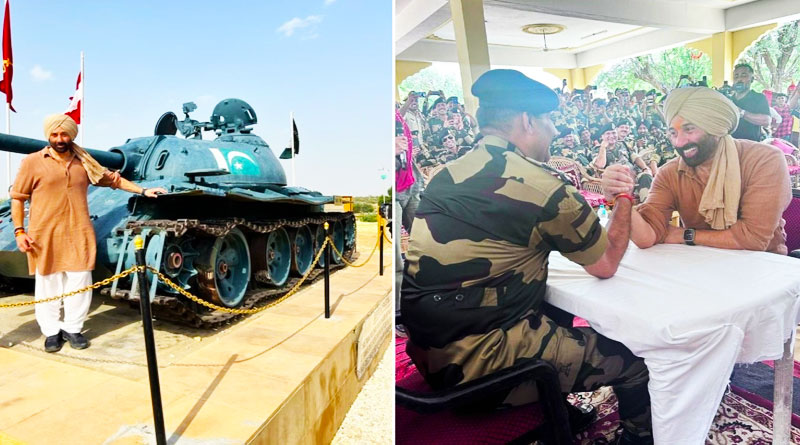 Sunny Deol at Longewala for Gadar 2 promotion, dances with BSF Jawans | Sangbad Pratidin