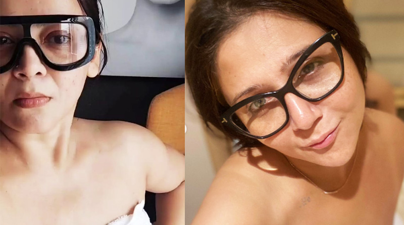 Sreelekha Mitra posts towel selfie like Swastika Mukherjee | Sangbad Pratidin