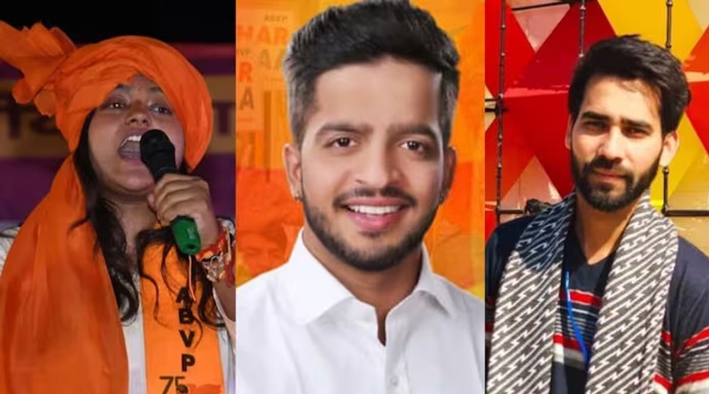 ABVP wins 3 seats in Delhi University elections and NSUI bags vice-president post | Sangbad Pratidin