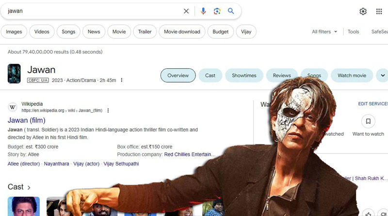 Type 'Jawan' on Google and get you will be surprised | Sangbad Pratidin
