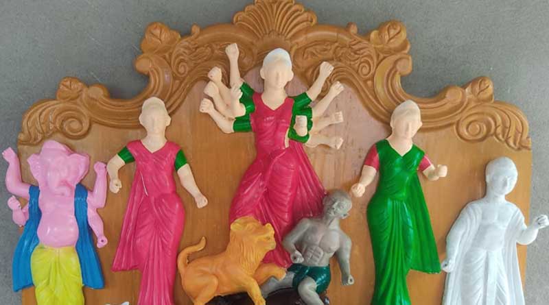 Durga Idol made by youth in Kalna will be sent to USA | Sangbad Pratidin