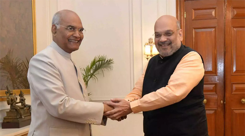 Amit Shah held a meeting at former President Ram Nath Kovind's residence | Sangbad Pratidin