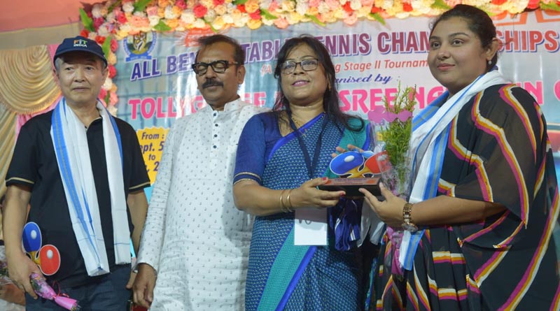 Arup Biswas and Poulomi Ghatak At The Inauguration Of All Bengal TT Championship | Sangbad Pratidin