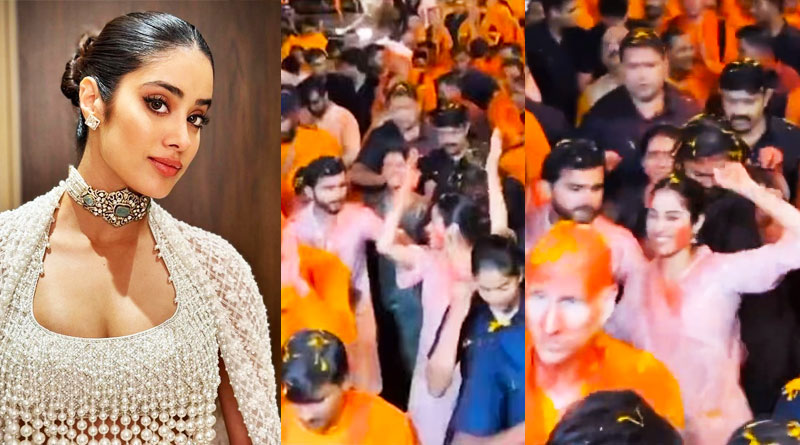Janhvi dances during Ambani Ganpati visarjan with rumored boyfriend, Watch | Sangbad Pratidin