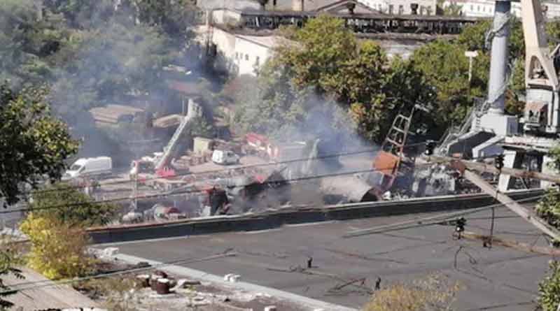 Ukraine missile hits Russia's Black Sea navy base। Sangbad Pratidin