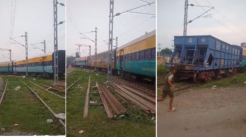 Major train accident averted at Malda division as engine got separated from loco body | Sangbad Pratidin
