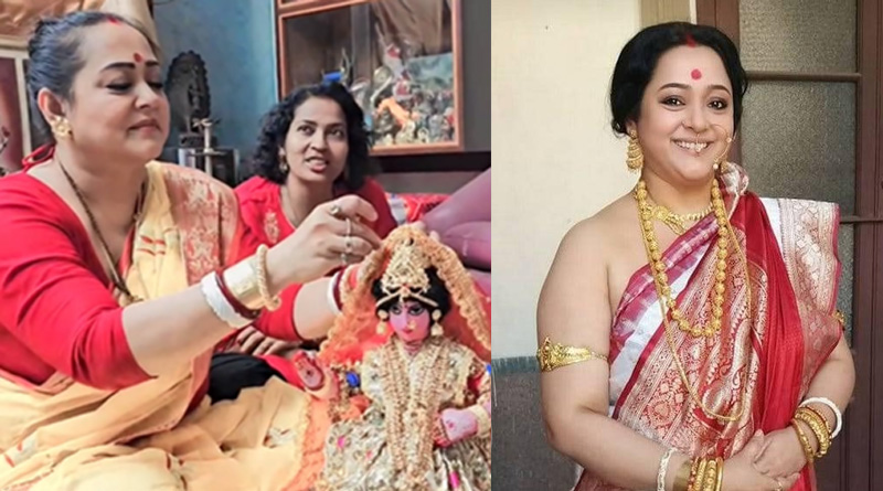 Aparajita Adhya Shares her laxmi Puja Video on Social Media| Sangbad Pratidin