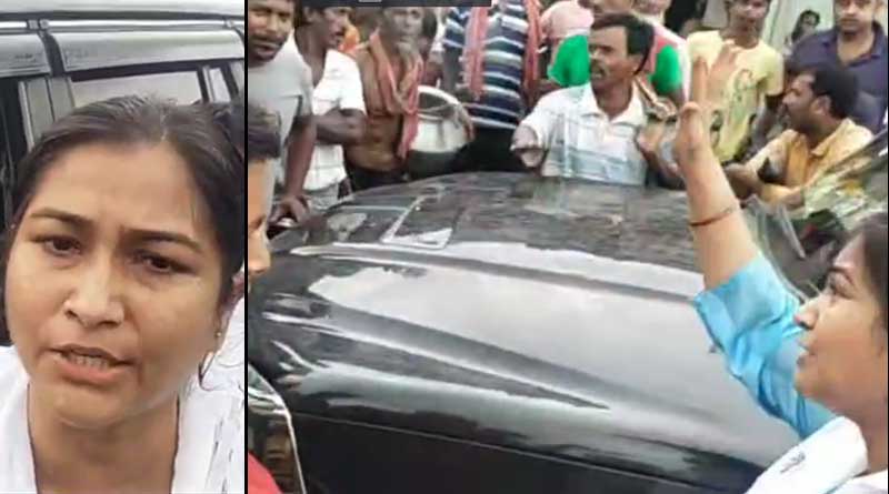 Aparupa Poddar: TMC MP faces agitation by local people when she visits flooded areas in Arambag | Sangbad Pratidin