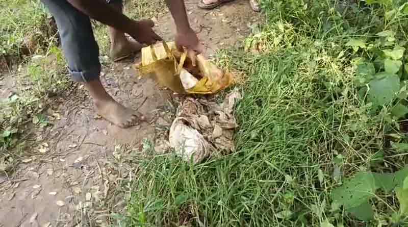 Bone and Adhaar card found from farmland in Nalhati