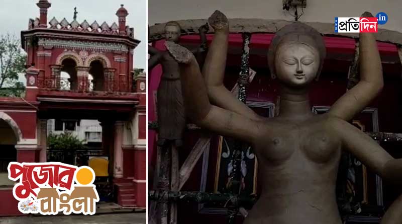 Bonedi Barir Durga Puja: Four handed idol of Durga worshipped at Chanchol Rajbari, Maldah | Sangbad Pratidin