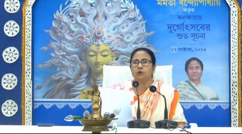 Mamata Banerjee attacks Amit Shah over Puja inauguration | Sangbad Pratidin