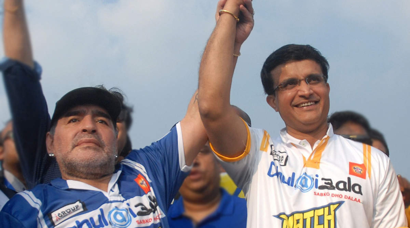 Sourav Ganguly and Diego Maradona
