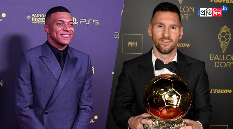 Kylian Mbappe congratulates Lionel Messi after having Ballond’Or । Sangbad Pratidin