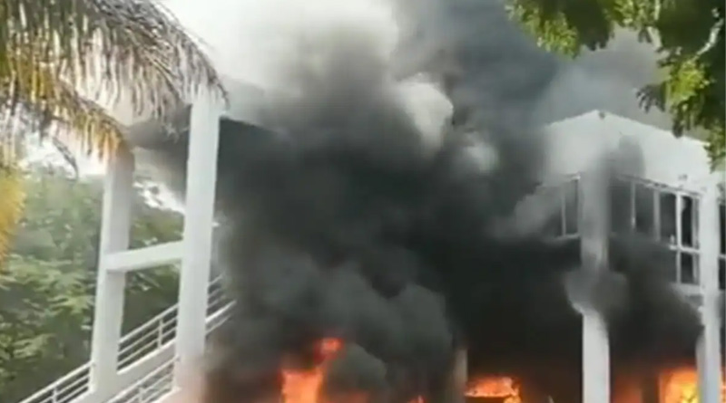 NCP MLA's Home Set On Fire By Maratha Quota Protesters | Sangbad Pratidin