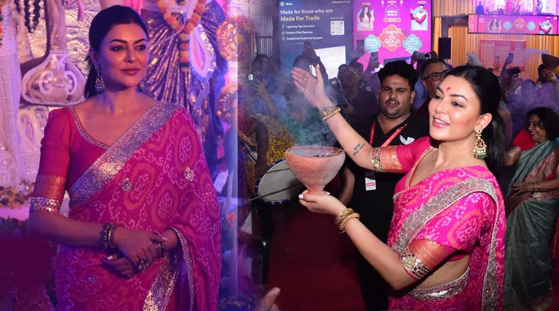 Durga Puja 2023: Sushmita Sen performed Dhunuchi dance with daughter Renee | Sangbad Pratidin